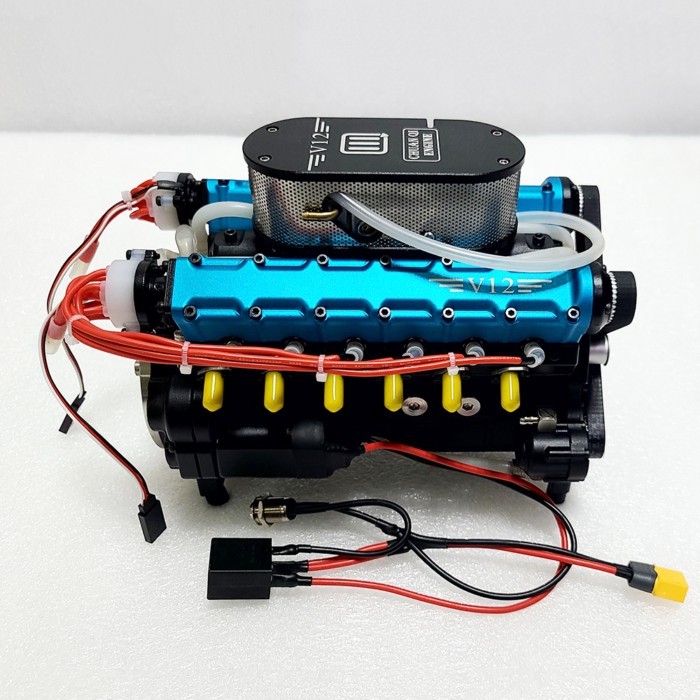 49.89cc V12 Gasoline Engine Model  Mini V12 Metal Internal Combustion Engine Suitable for Modified