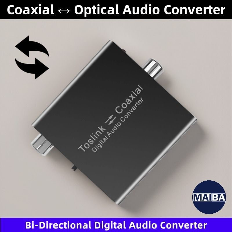 ตัวแปลงเสียงดิจิตอลแบบสองทิศทาง - โคแอกเซียลเป็นออปติคอลและออปติคัลเป็นโคแอกเชียล SPDIF/Toslink - 24
