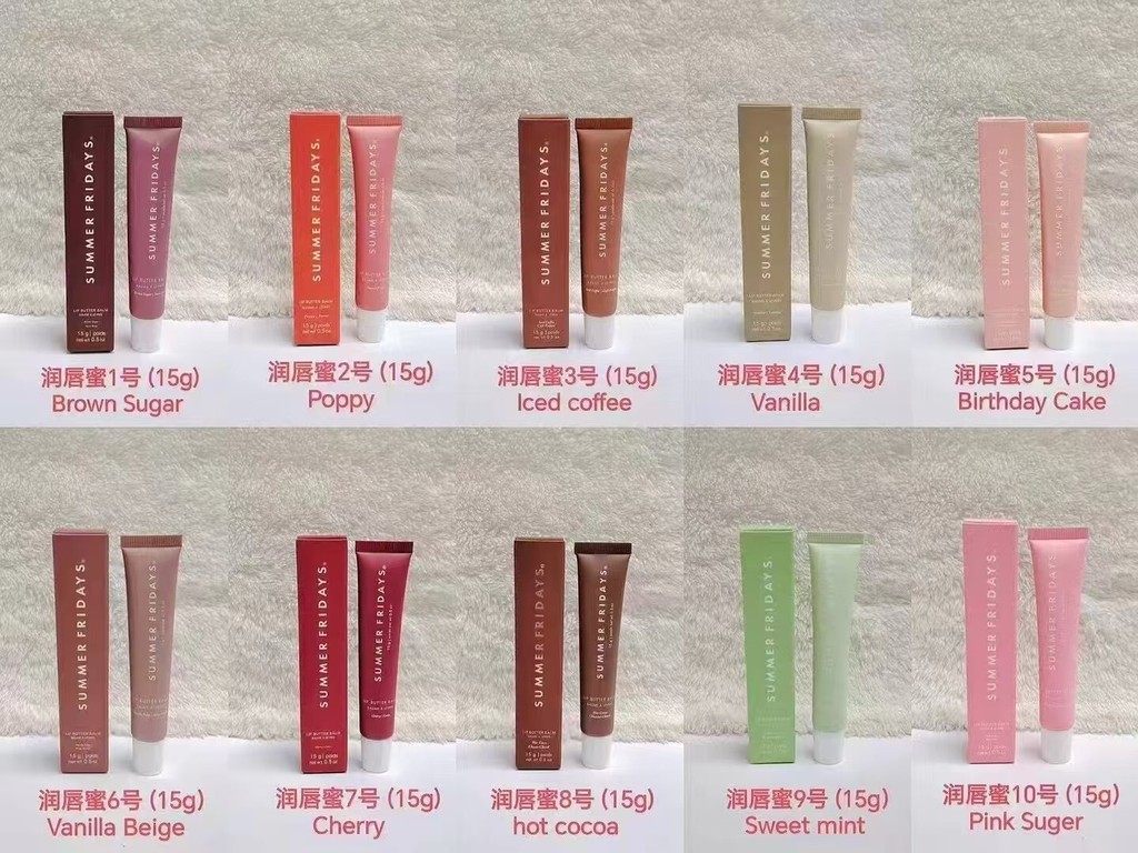皮特 มีประมาณประมาณ 17美国summer Fridays15g 色号 1号สีน้ําตาล 2 号poppy 3 วานิลลากาแฟ 4 ความฝันวานิลลา 5 号 เ