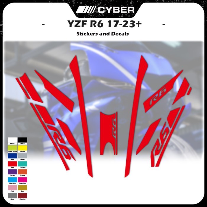 For Yamaha YZFR6 YZF-R6 R6M Full Car Sticker Set Motorcycle Fairing Shell Sticker Decal OEM Replace