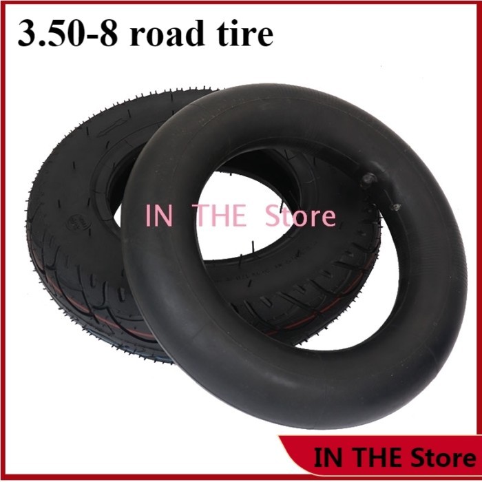 3.50-8 road tire with curved valve inner tube for  Z50  R J Mini Dirt Bike  Parts
