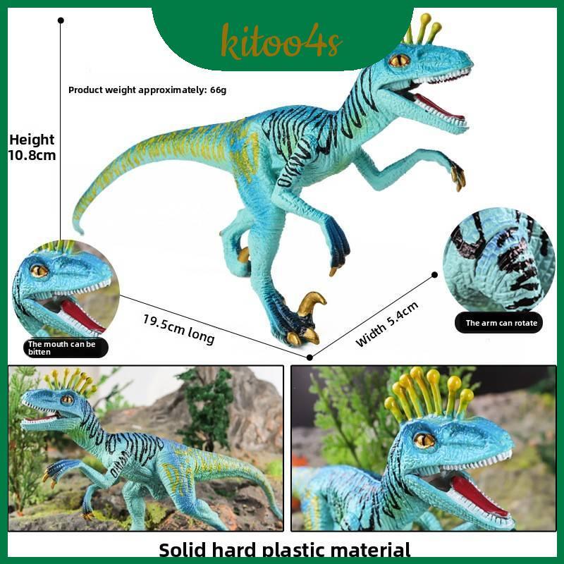 Eoraptor Compsoganhus และ Lunensis ของเล่นไดโนเสาร์พลาสติกรูปแบบคงที่พร้อมขากรรไกรที่สามารถเคลื่อนย้