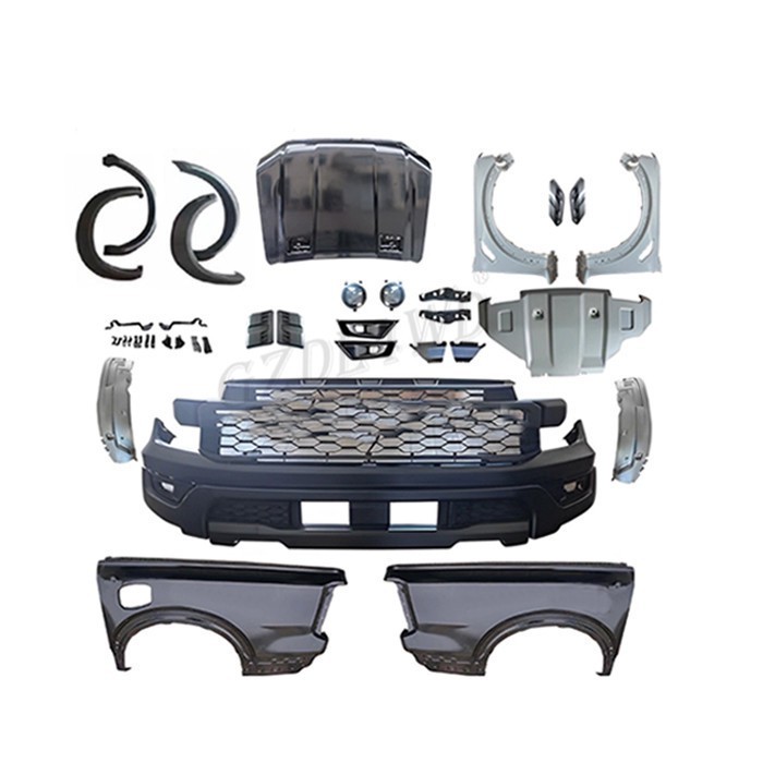Car Upgrade body kit For Ranger 2022 T9 XL XLS upgrade to Raptor 1:1 Full Kit Conversion body kit