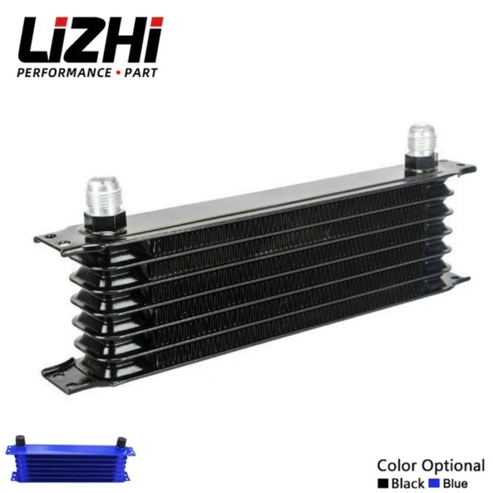LIZHI RACING - UNIVERSAL 7 ROW AN- 10AN UNIVERSAL ENGINE TRANSMISSION OIL COOLER TRUST TYPE LZ5107