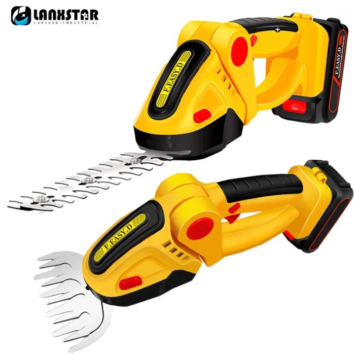 2 in 1 Electric Hedge Trimmer 24V Household Lawn Mower Garden Bush Scissors Grass Scissors With 0-1