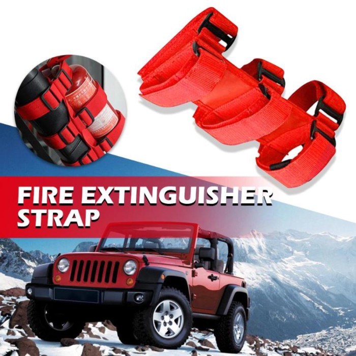 Car Roll Bar Fire Extinguisher Holder Car Accessories Fire Extinguisher Mount Strap for Jeep Wrangl