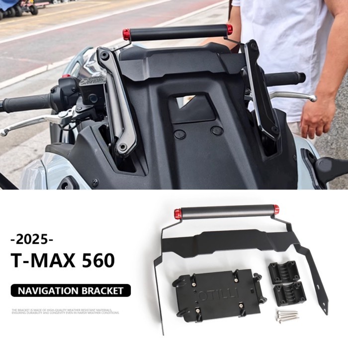T-MAX560 2025 Accessories Stand Holder Phone Mobile Phone GPS Plate Bracket Motorcycle Fit For YAMA