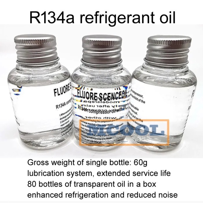 R134a Refrigerant Refrigerant oil Air-conditioning compressor Air-conditioning compressor Lubricati