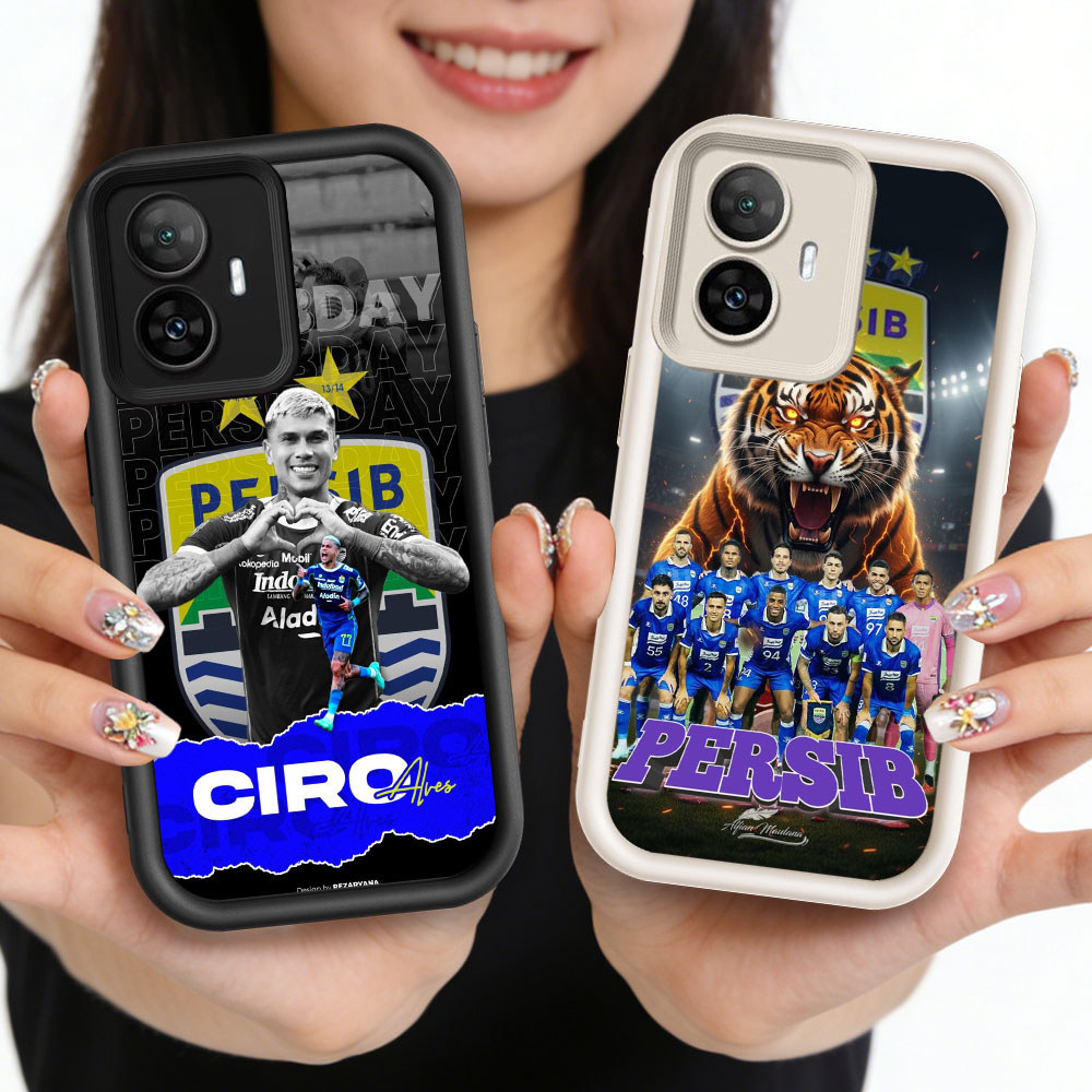 TT-68 Persib เคสโทรศัพท์บาง Realme Narzo C33 C55 C67 Q3 V13 30 N55 14T 9i 5G 4G