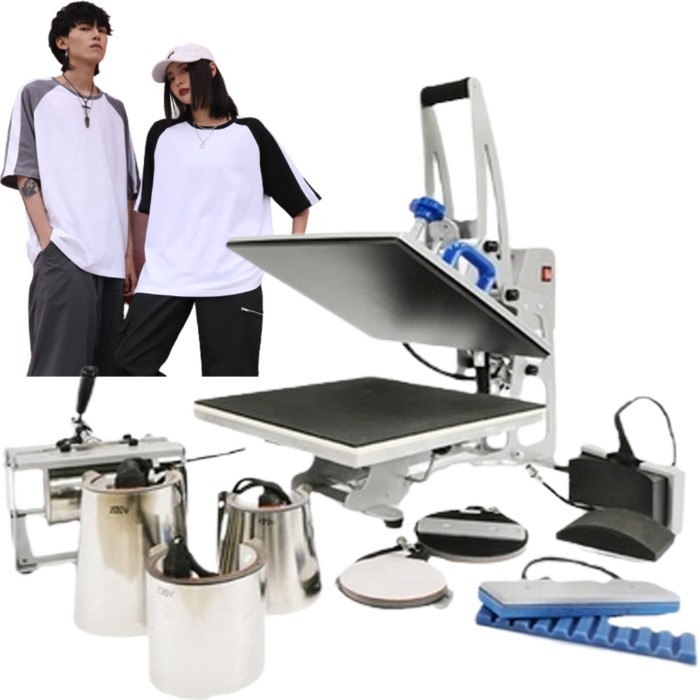 Heat Press Machines for T-Shirt Clothes 9 in 1 Heat Press Machine  for T-shirt , Pen, Plate, Mug, S