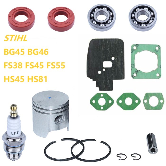 34mm Piston Gasket Oil Seal Kit Fit STIHL BG45 BG46 FS55 FS38 FS45 BR45 KM55 HL45 HS55 FC55 BT55 SH