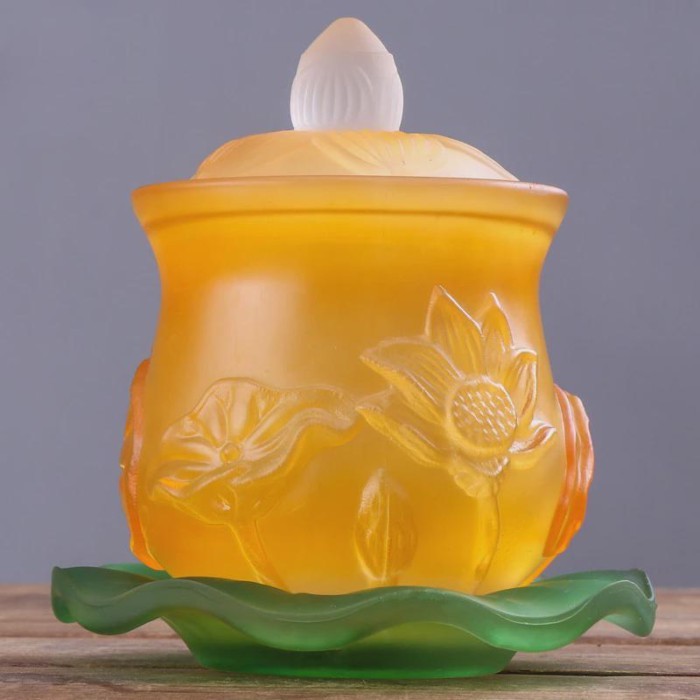 Water Glass Lotus Water Supply Cup Buddhist Temple Utensils Entrance Home Decoration Household Sacr