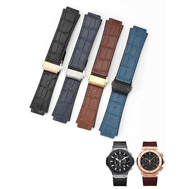 ของแท้หนังไม้ไผ่สายคล้องผู้ชายทดแทน HUBLOT HUBLOT HUBLOT ระเบิด Fusion ยางซิลิโคนนาฬิกา 19 มม.