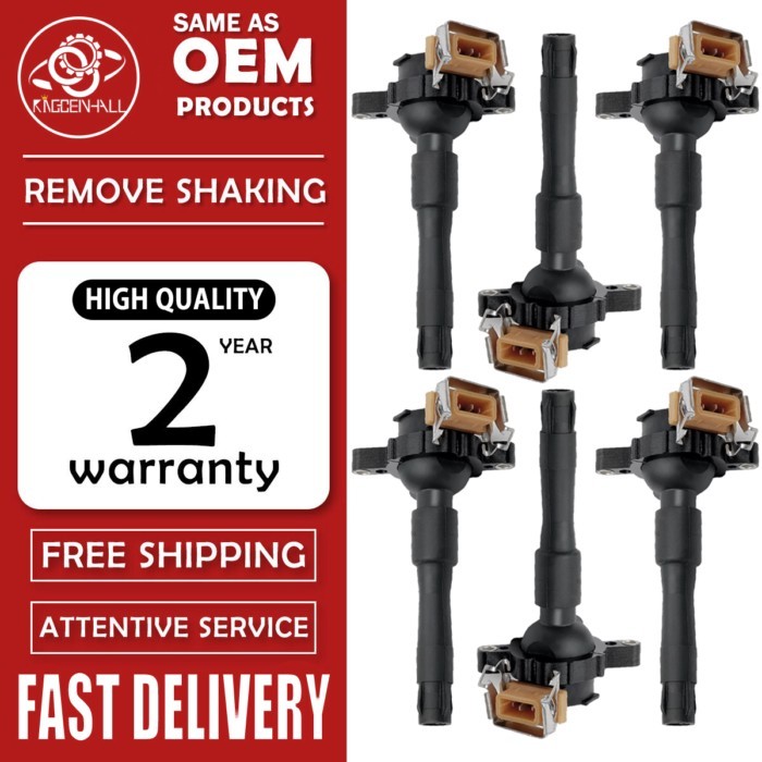 1/6PCS 12131748017 Ignition Coil 1748017 LR022494 For 1997-2000 BMW 528i 328i 2001-2002 BMW 325i 35
