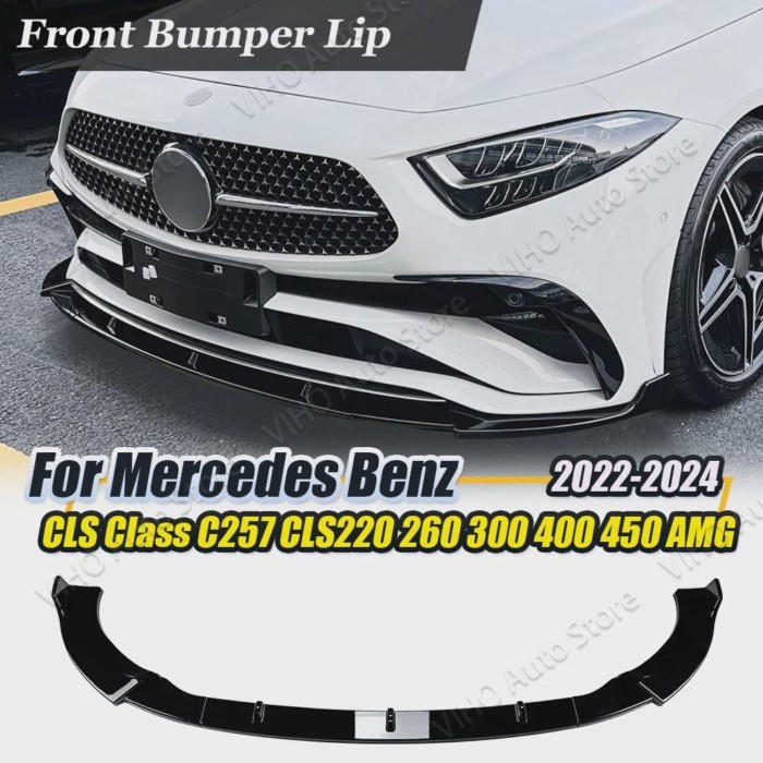 For Mercedes Benz CLS Class C257 CLS300 CLS350 CLS450 CLS53 AMG 2022-2024 Front Bumper Splitter Lip