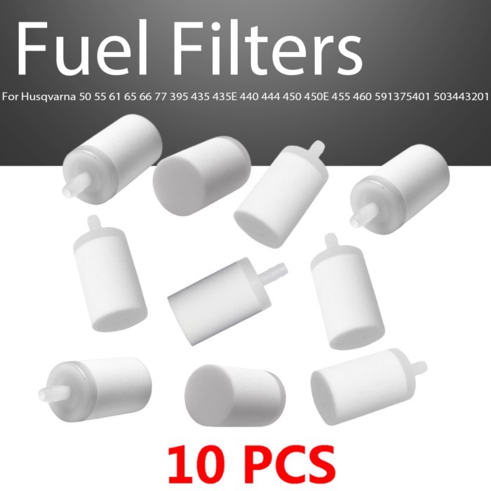 10PCS Chainsaw Fuel Filters 5mm/6mm For Husqvarna 50 55 61 65 66 77 395 435 435E 440 444 450 450E 4