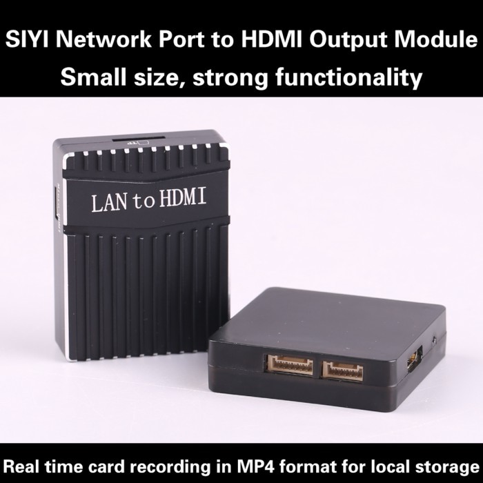 SIYI Ethernet to HDMI Converter OSD Overlay MP4 Recording IP Configuration Compatible with SIYI HM3