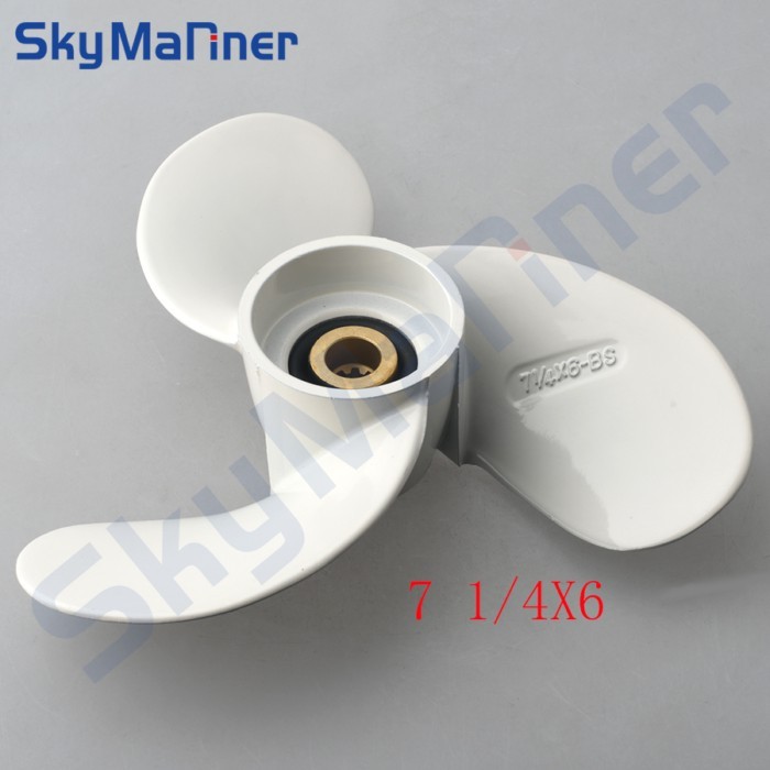 6L5-45943 Marine Aluminum Propeller 7 1/4x6 F2.5A/3A 9 Spline 6L5-45943-01-EL 7-1/4x6 For Yamaha Ou