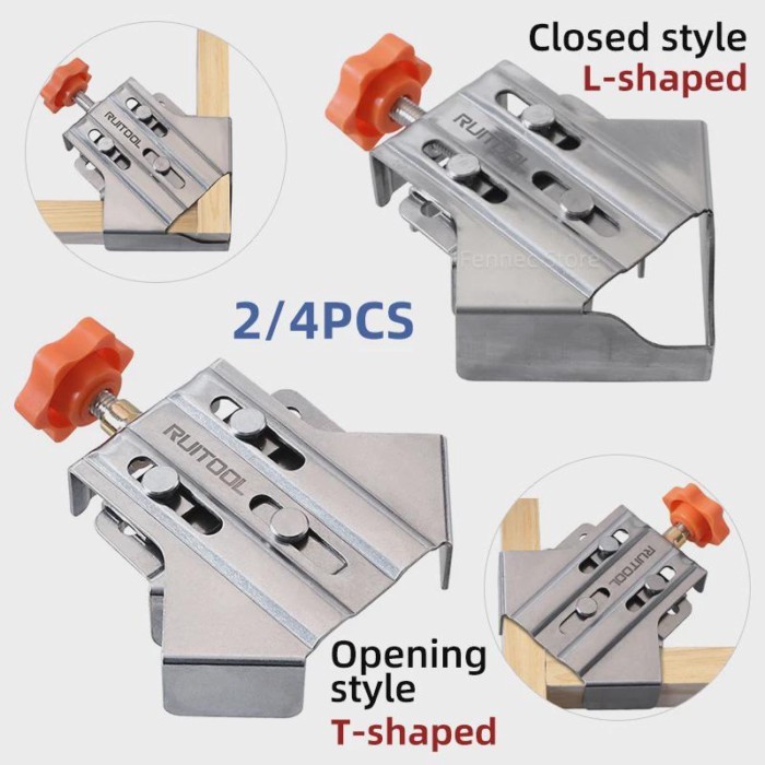 90 Degree Clamps Corner Clamps for Woodworking Quick Splicing Stainless Steel 90 Degree Right Angle