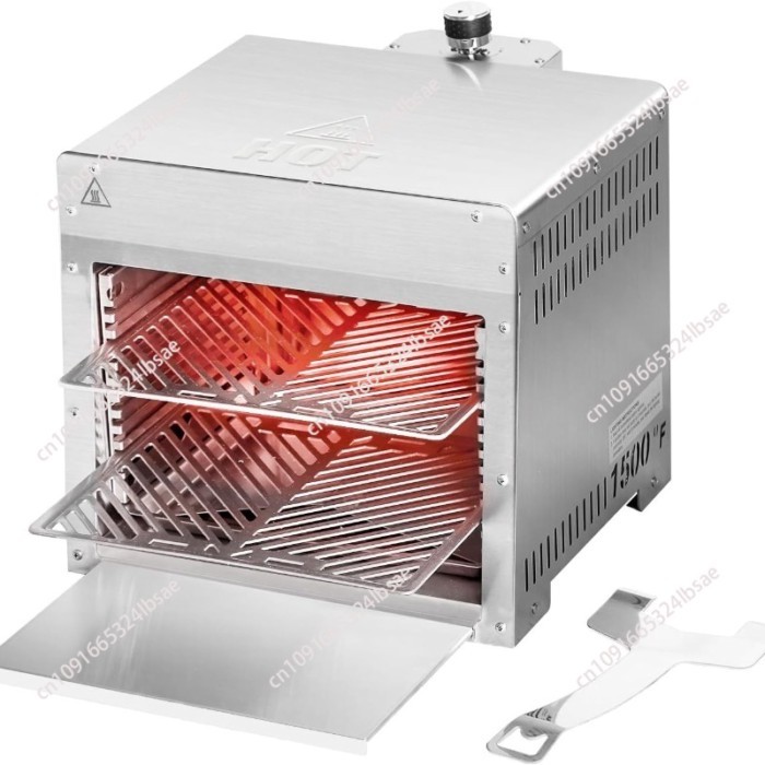 Infrared Grill Tabletop Broiler, Portable Propane Steak Cooker, Stainless Steel Outdoor BBQ Machine
