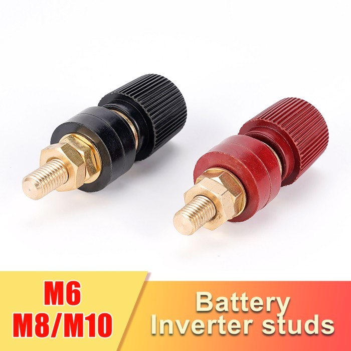 2pcs 333 555 Series High Current Pure Copper Terminal  Lithium Battery Inverter Wire Bolt M5 M6 M8