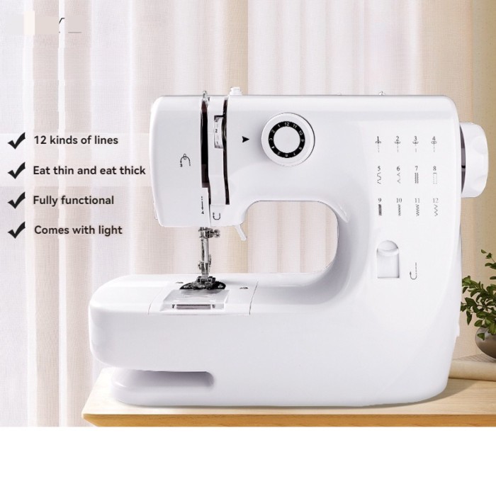 12 Stitches Sewing Machine Overlock Sewing Machine Home Use Mini Sewing Machine
