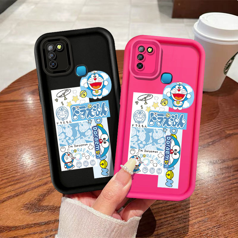 การ์ตูนน่ารัก Blue Doraemon ดาว Stiker เคสโทรศัพท์สําหรับ Infinix X650B X655F X655C X657B X657C X665