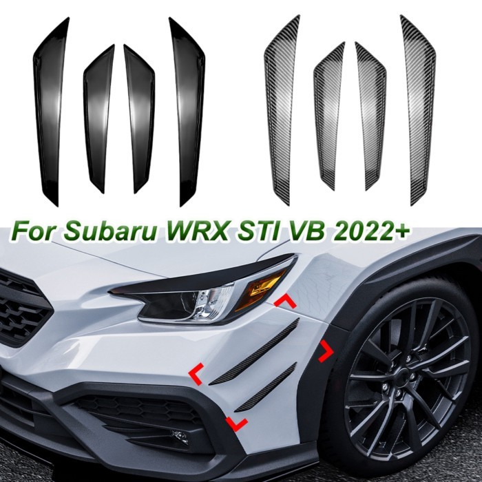 For Subaru WRX STI VB 2022+ Front Bumper Side Wind Knife Car Sticker Exterior Modification