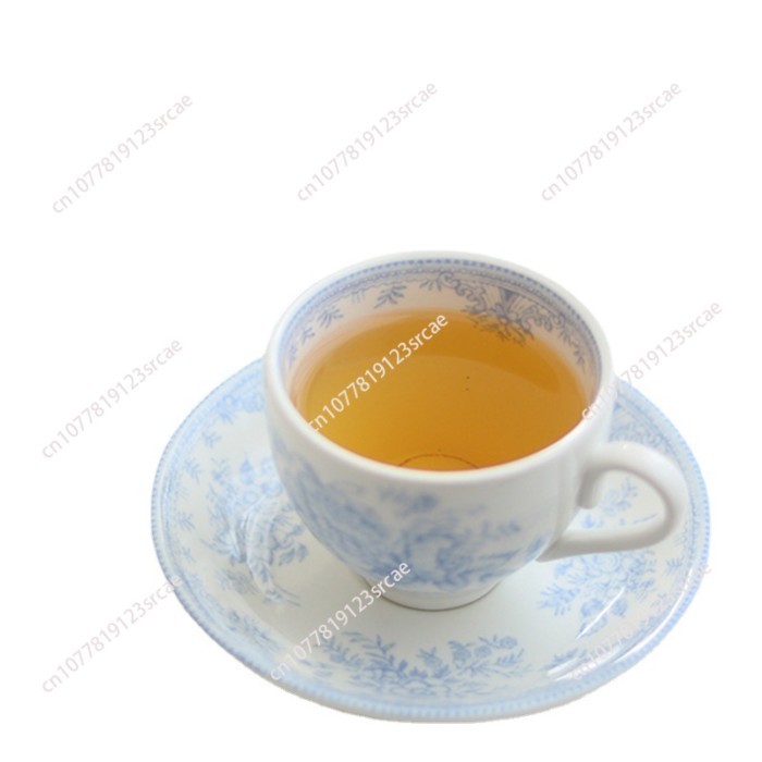 Retro blue peony afternoon tea cup and saucer ceramic set, pastoral coffee milk cup and saucer simp