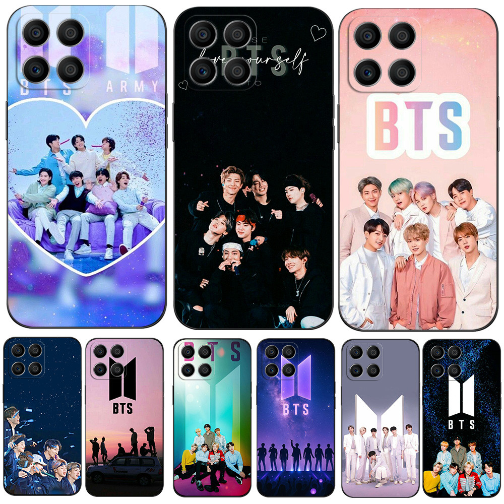 สําหรับ Honor X8 5G กรณีปกหลังโทรศัพท์ป้องกันกันชนซิลิโคนนุ่มสีดํา Tpu กรณี RM Jin Suga J-Hope Jimin