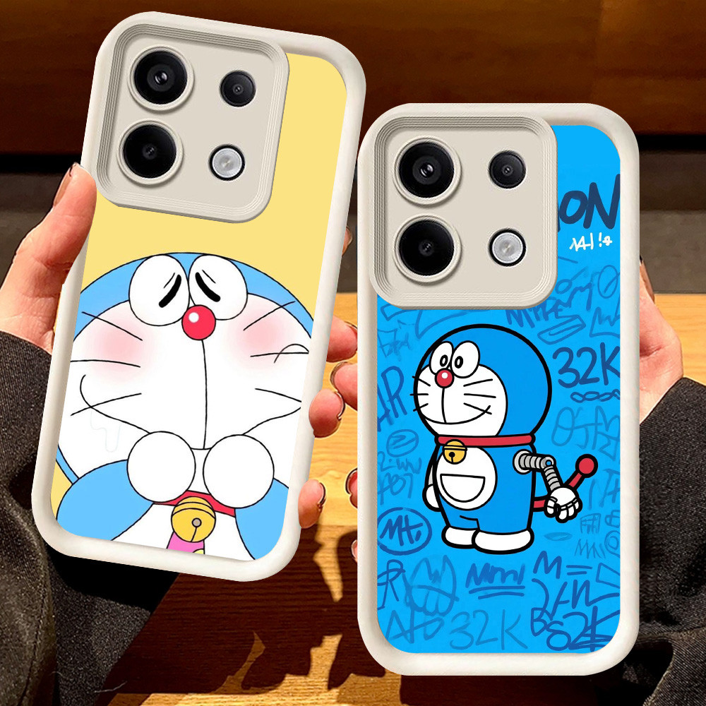 G-27 Doraemon Casing สําหรับ Xiaomi POCO X6 NEO M6 Pro สีดําและสีขาว