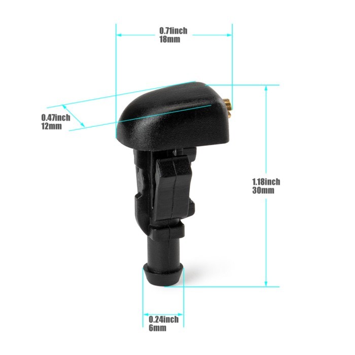 2Pcs/Set Windshield Wiper Washer Spray Jet Nozzle For Ford F150 2004-2013 3W7Z-17603-AA 3W7Z17603AA