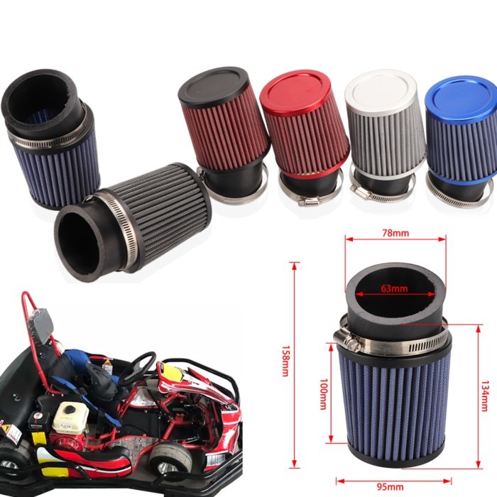 2-7/16" 62MM Go Kart Air Filter for 6.5HP Predator 212cc 196cc GX160 GX200 BT200X CT100X CT100U CT2
