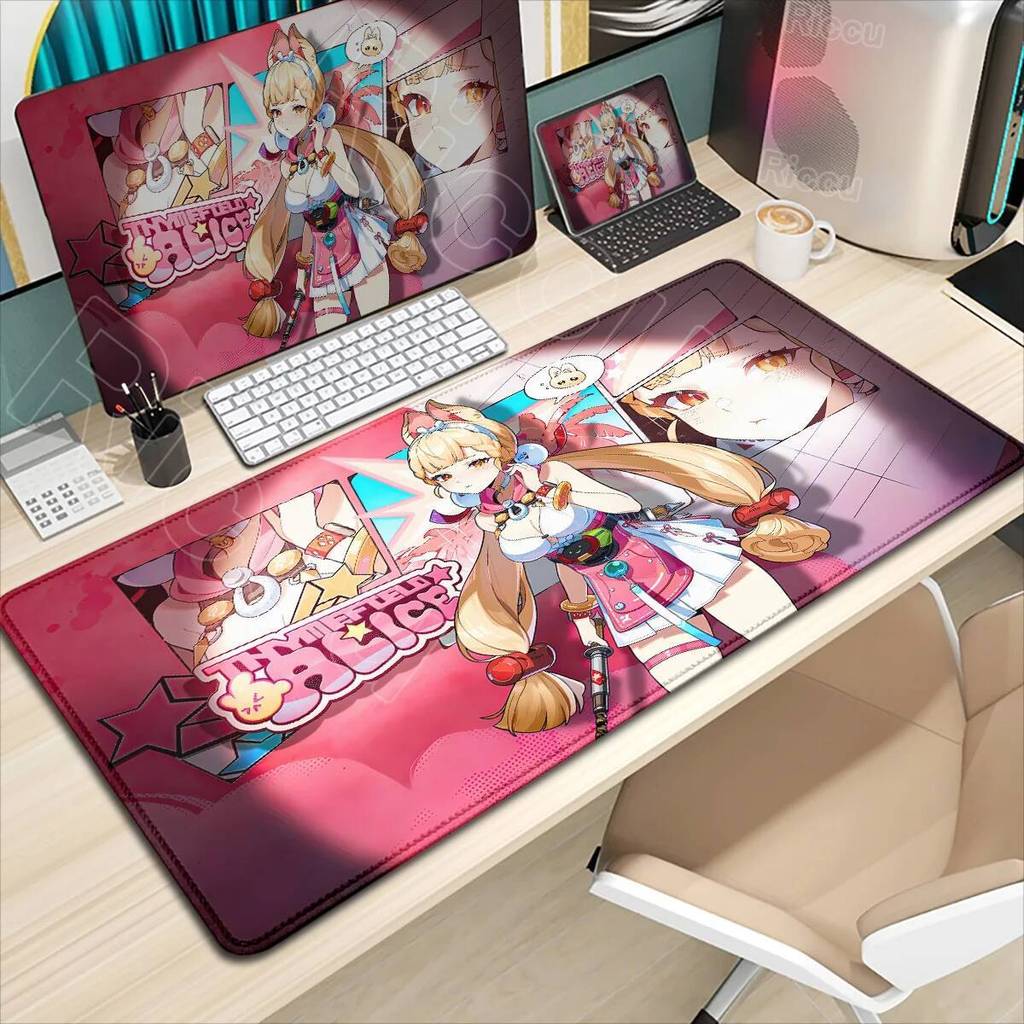 Pretty Zenless Zone Zero Ukinami Yuzuha Alice Mouse Pad HD พิมพ์ ZZZ Mousepad แล็ปท็อปลื่นแป้นพิมพ์ 