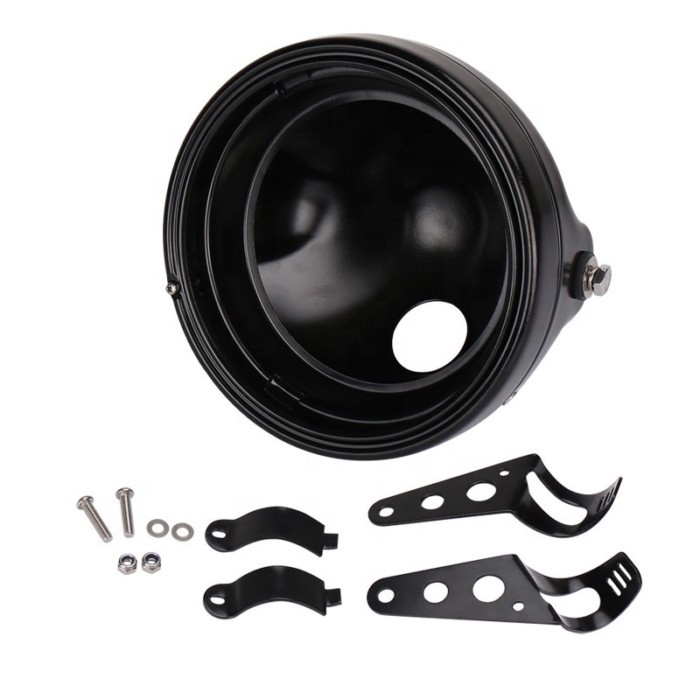 Factory price 7 inch motorcycle 7 inch headlight housing with bracket kits for Harley