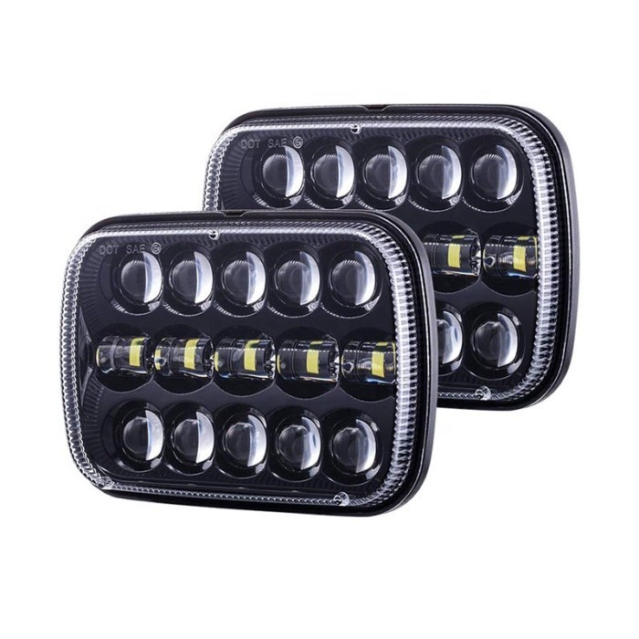 OVOVS 95w 7 inch truck light h4 led headlight Square 12V 5x7 7X6 led headlights for Jeep Wrangler Y
