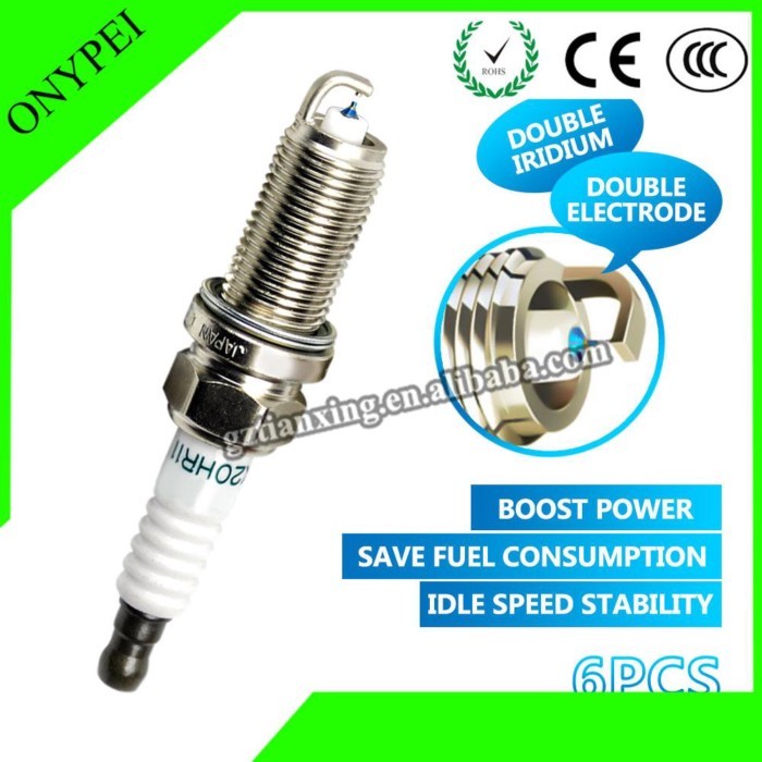 4-6pcs/lot 90919-01247 FK20HR11 Double Blue Iridium Spark Plugs For Toyota RAV4 crown REIZ Prado Ve