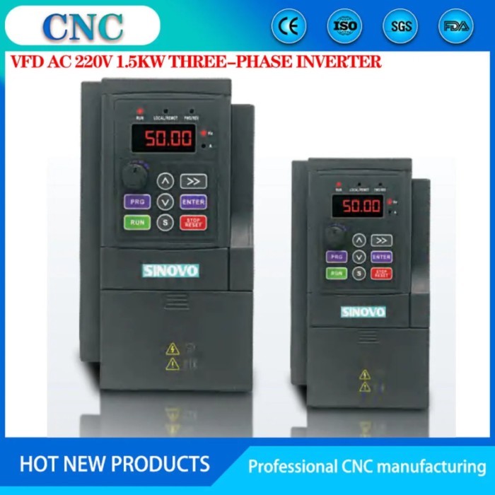 VFD single- AC 220V 1.5KW input , engraving machine spindle inverter, three-phase motor controller