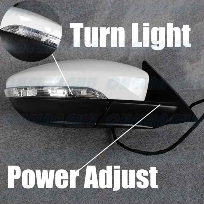 For VW Beetle 2012 2013 2014 2015 2016 2017 2018 2019 LHD Right Side 6 pins White Painted Heated Po