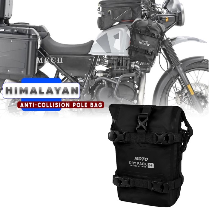 Motorcycle Frame Crash Bars Waterproof Bag Bumper Repair Tool Placement Bag For Royal Enfield Himal