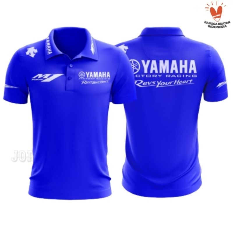 เสื้อโปโล เสื้อยืด Kaos Kerah Yamaha Racing Team