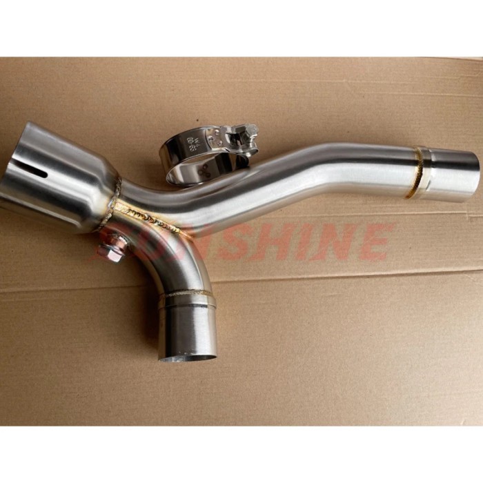 Slip on Motorcycle Exhaust Middle Pipe Motorcross Modified Pitbike Connect Link Stainless Steel For