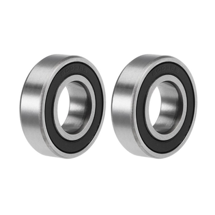 Motoforti 2pcs 6003-2RS Deep Groove Ball Bearings Z2 17x35x10mm Double Sealed Chrome Steel