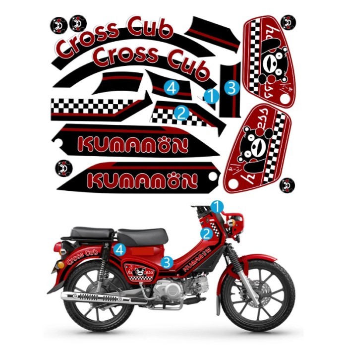 FOR  Cross Cub 110 CC110 CC 110 CC110 Motorcycle Decoration Sticker Fairing Emblem Sticker Decal