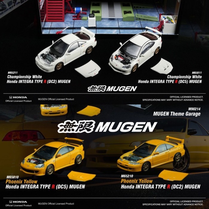 MH 1: 64 Honda INTEGRA TYPE R DC5 MUGEN โมเดลรถอัลลอย MOTOR HELIX