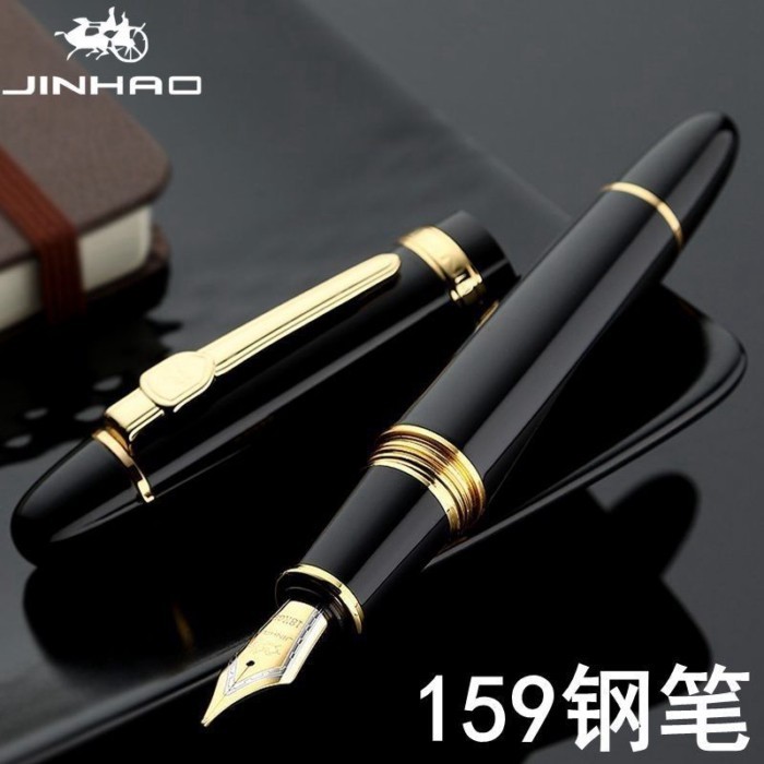 [] Jinhao 159 Fountain Pen Domestic Goods Taipan Pen Ink Pen Counter Signature Pen บรรยากาศหนาพิเศษ