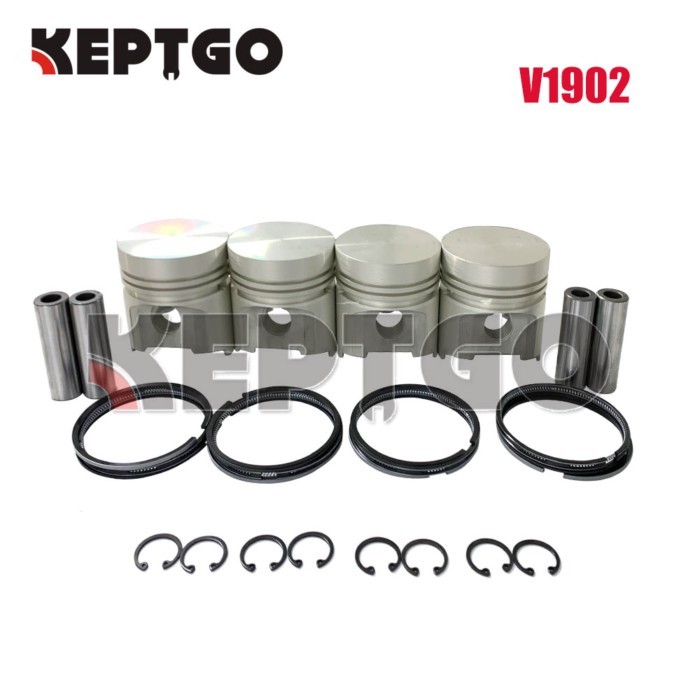 New V1902 V1902-DI V1902BH STD Cylinder Piston& Piston Ring&Pin Kit for Kubota