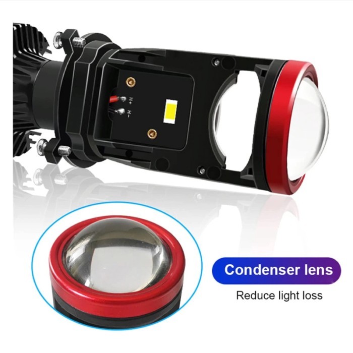 Canbus 120W Y7 H4 LED Mini Projector Lens High Low Beam Updated Automobles H4 Bulb Car Headlights T