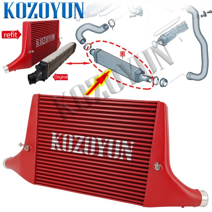 2018+ Front Intercooler Upgrade Kit for Audi A6 A7 C8 45TFSI 55TFSI 2.0T 3.0T