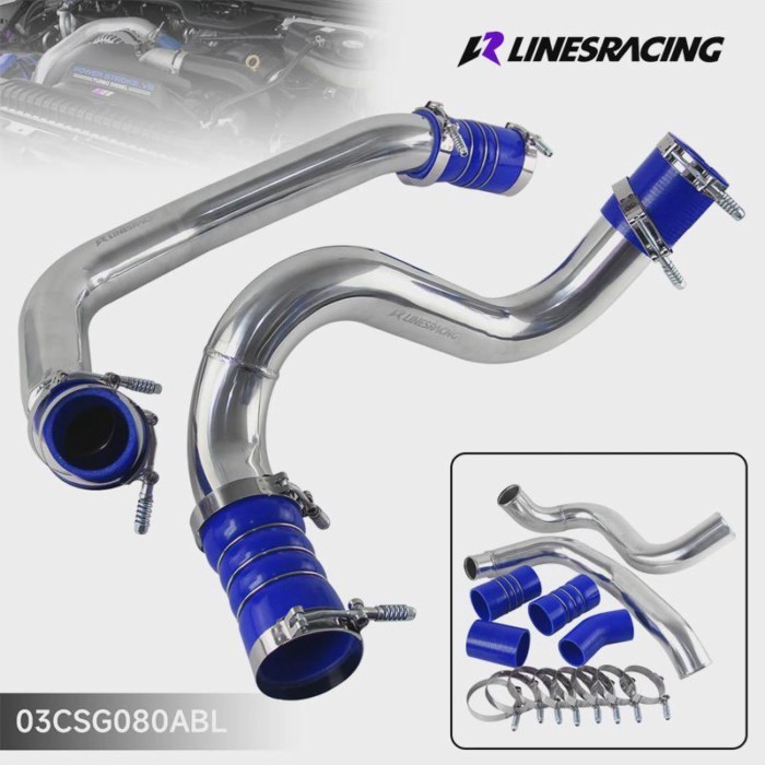 Intercooler Pipe Tube & Boot Clamps Kit For 03-07 Ford 6.0L V8 Turbo Diesel Engine Powerstroke F250